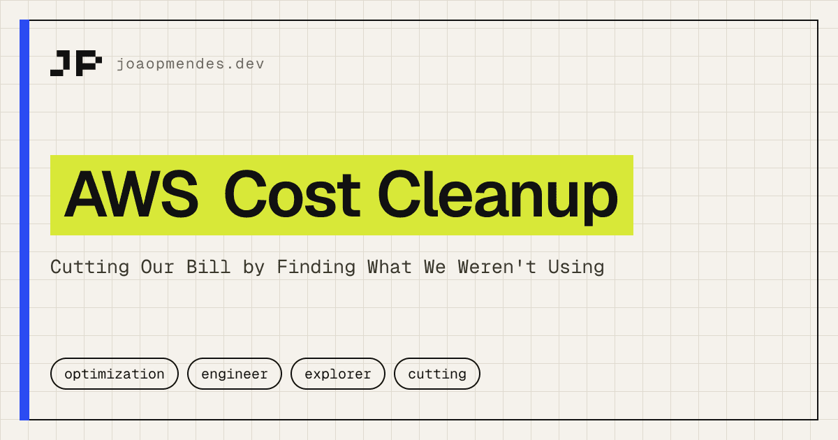Capa do artigo: AWS Cost Cleanup: Cutting Our Bill by Finding What We Weren't Using